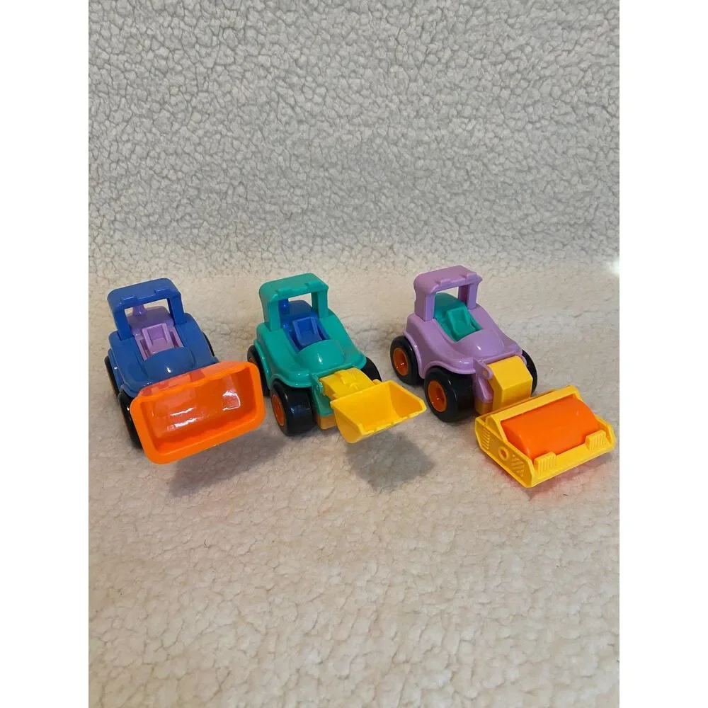 Toddler Toy Lot of 3‎ Construction Equipment Trucks Unbranded Plastic Friction